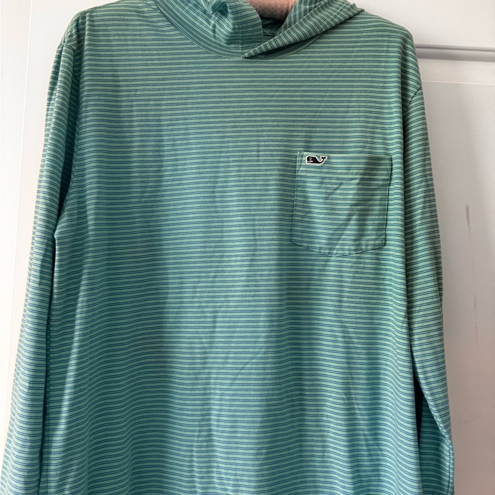 Vineyard Vines Men’s Striped Green Long Sleeve Hoodie